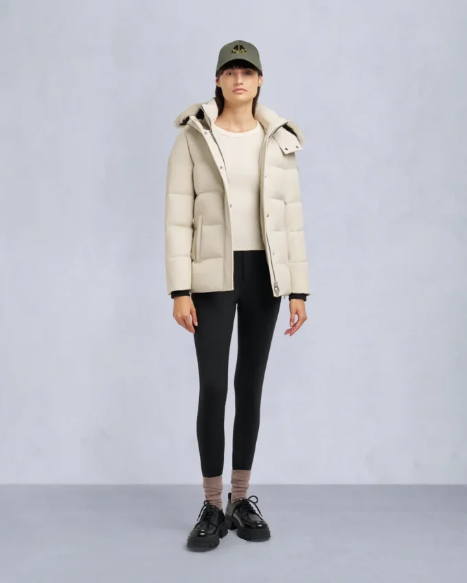 Cloud Shearling Trim 3Q Jacket