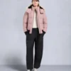 Cloud Shearling Trim Bomber Jacket