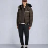Cloud Shearling Trim Bomber Jacket