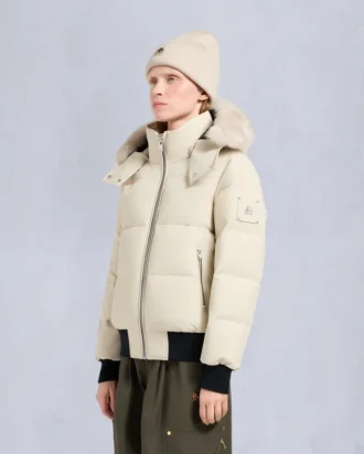Cloud Shearling Trim Bomber Jacket