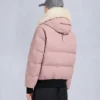 Cloud Shearling Trim Bomber Jacket