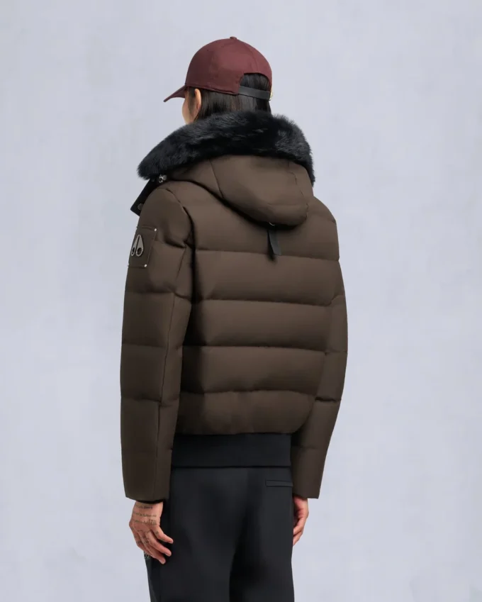 Cloud Shearling Trim Bomber Jacket