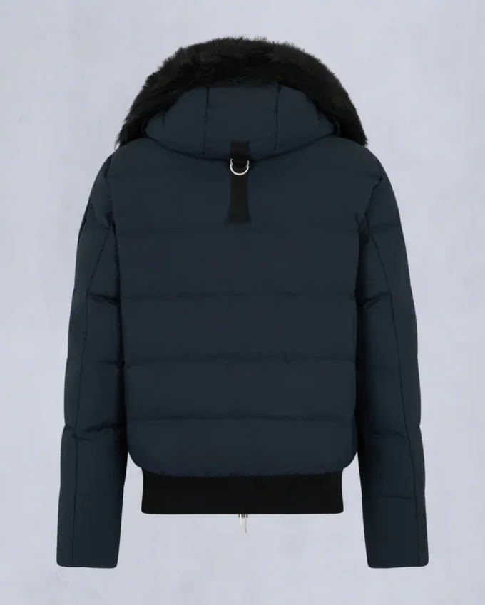 Cloud Shearling Trim Bomber Jacket