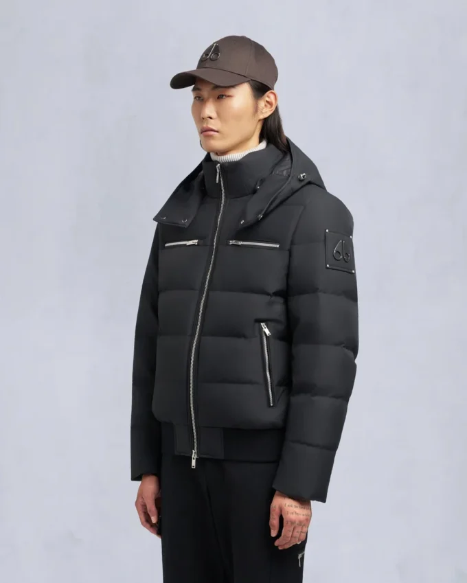 Cloud Shearling Trim Bomber Jacket