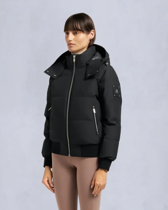 Cloud Shearling Trim Bomber Jacket
