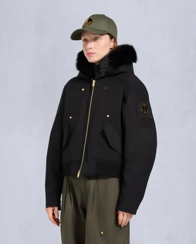 Gold Series Logan Shearling Trim Bomber Jacket