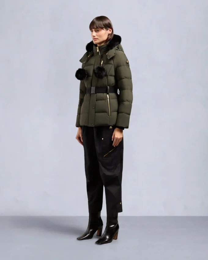 Gold Series Nyluxe Cambria Shearling Trim Jacket