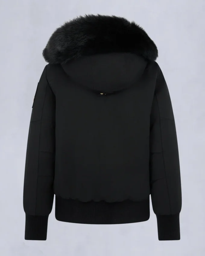 Gold Series Original Sainte Flavie Shearling Trim Bomber Jacket