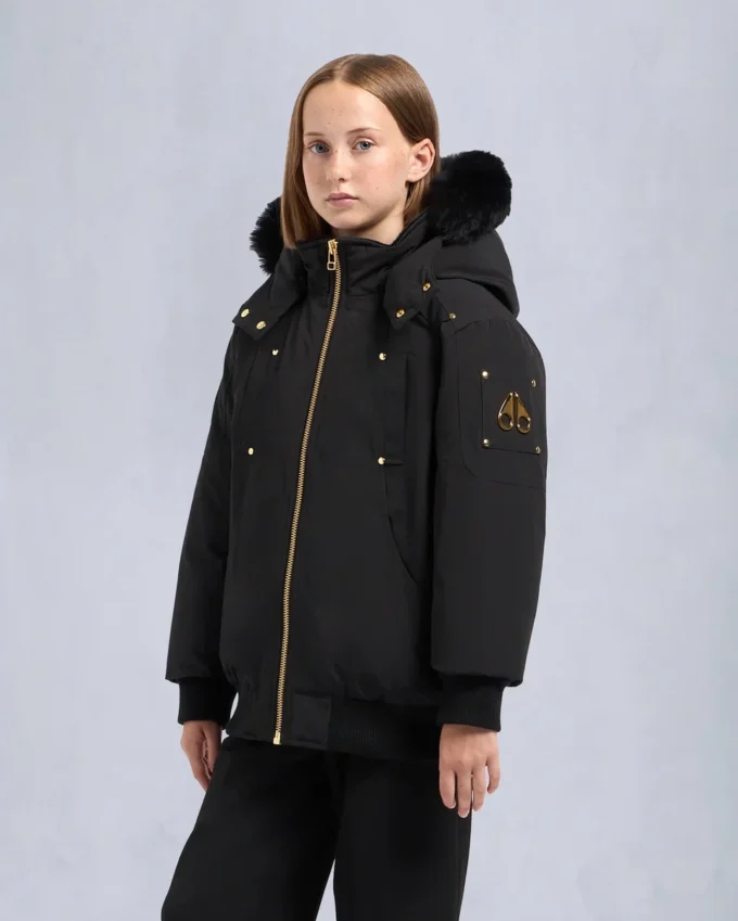 Kids Unisex Original Gold Series Shearling Trim Bomber Jacket