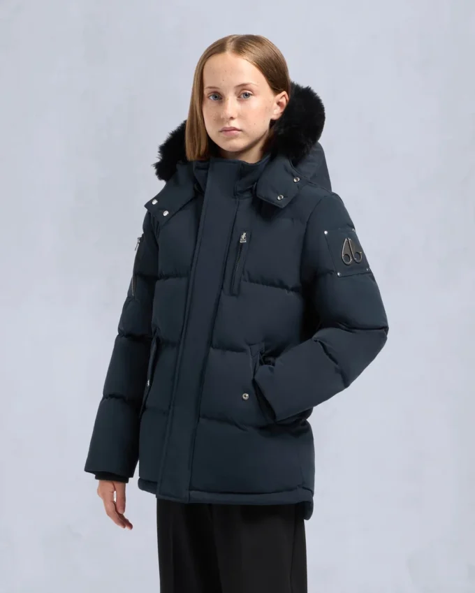 Kids Unisex Original Shearling Trim 3Q Jacket
