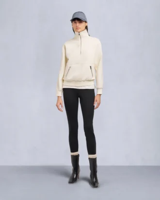 Mix Media Quarter Zip Sweater