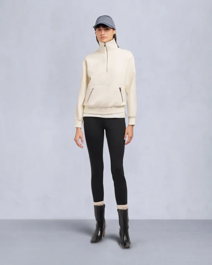 Mix Media Quarter Zip Sweater