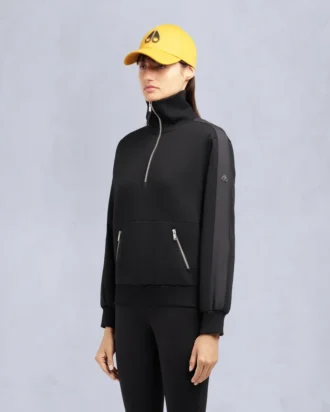 Mix Media Quarter Zip Sweater