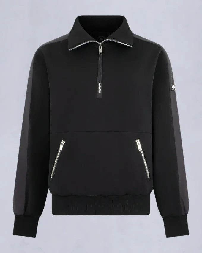 Mix Media Quarter Zip Sweater