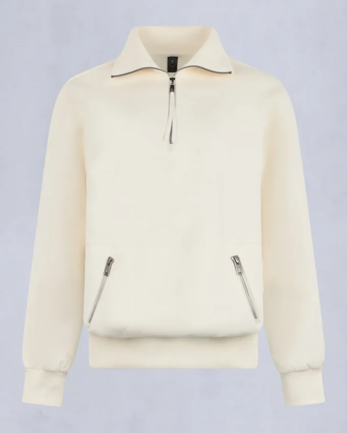 Mix Media Quarter Zip Sweater