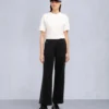 Mix Media Wide Leg Pant