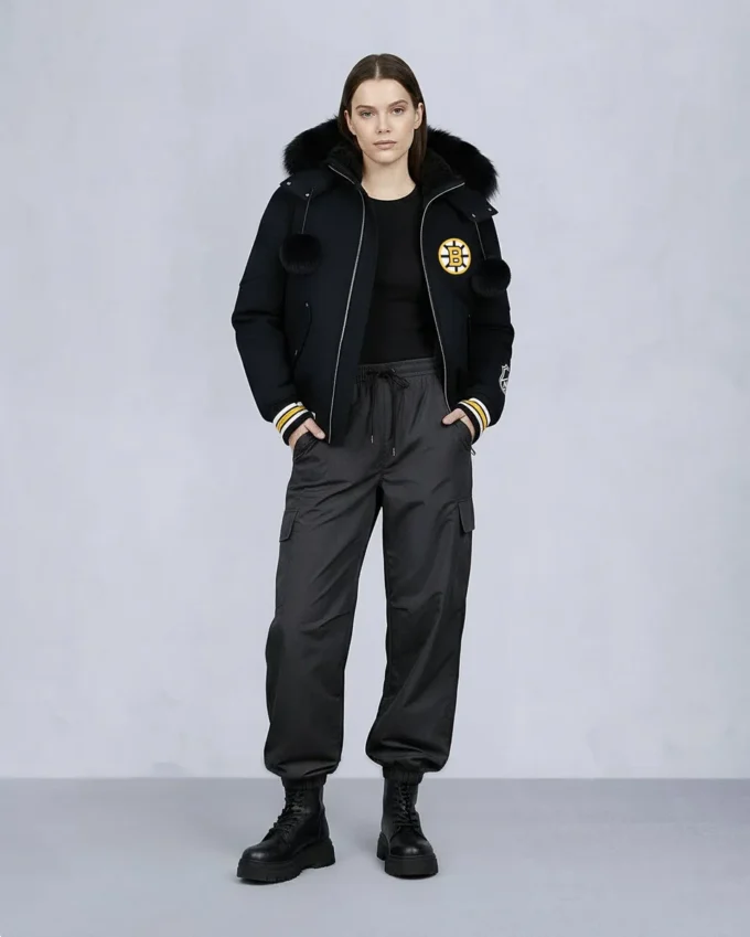 Nhl X Moose Knuckles Bruins Bomber Jacket