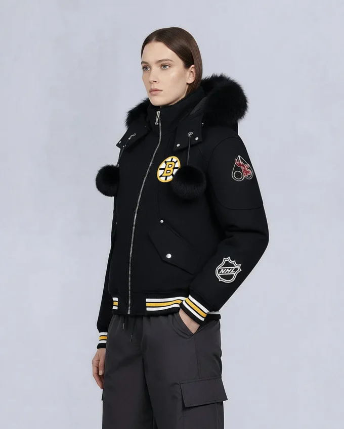 Nhl X Moose Knuckles Bruins Bomber Jacket