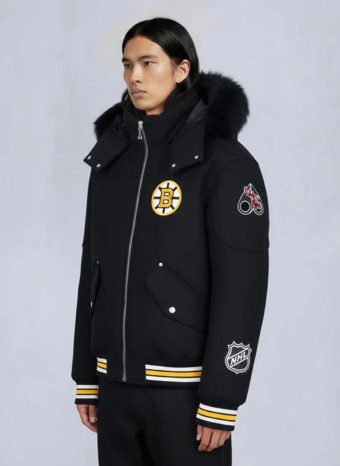 Nhl X Moose Knuckles Bruins Bomber Jacket