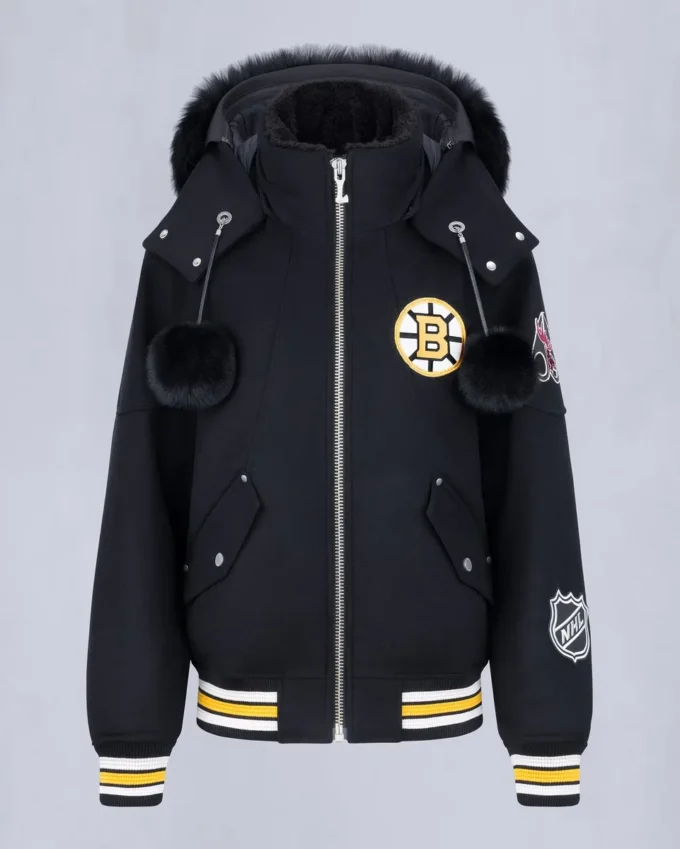 Nhl X Moose Knuckles Bruins Bomber Jacket