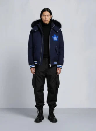 Nhl X Moose Knuckles Maple Leafs Bomber Jacket