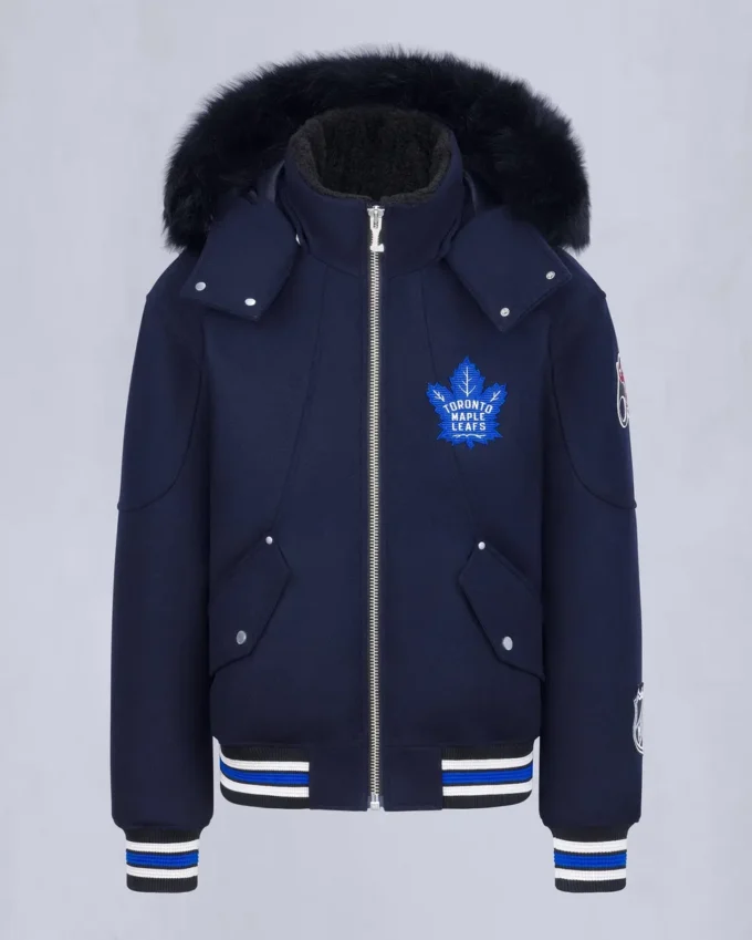 Nhl X Moose Knuckles Maple Leafs Bomber Jacket