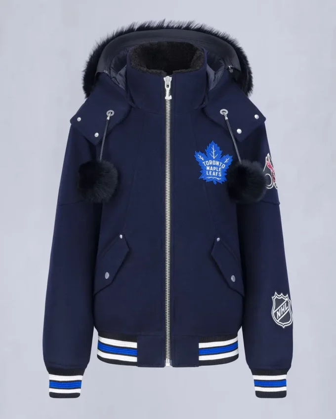 Nhl X Moose Knuckles Maple Leafs Bomber Jacket