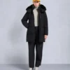 Nyluxe Chelia Shearling Trim 3Q Jacket