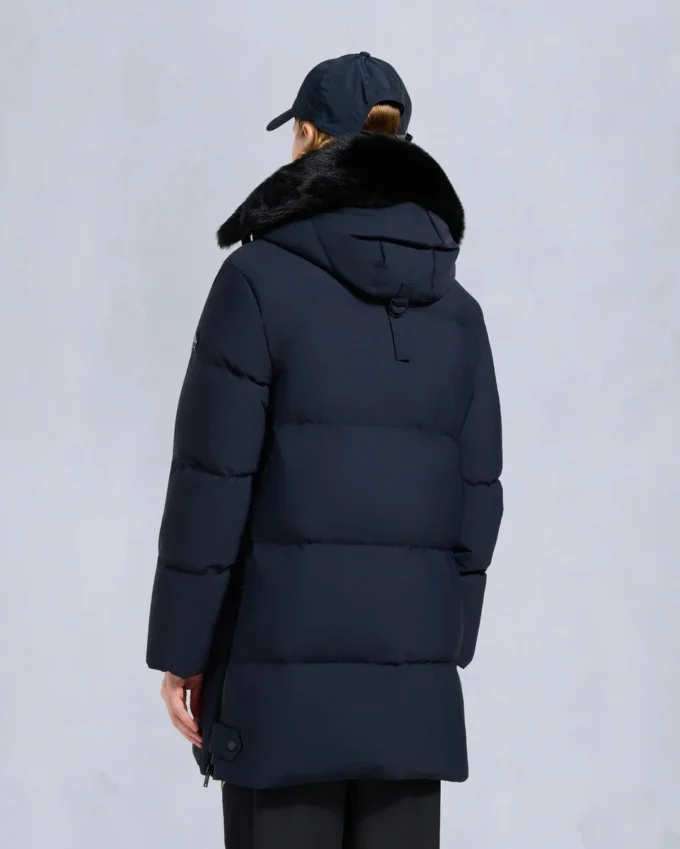 Nyluxe Chelia Shearling Trim 3Q Jacket