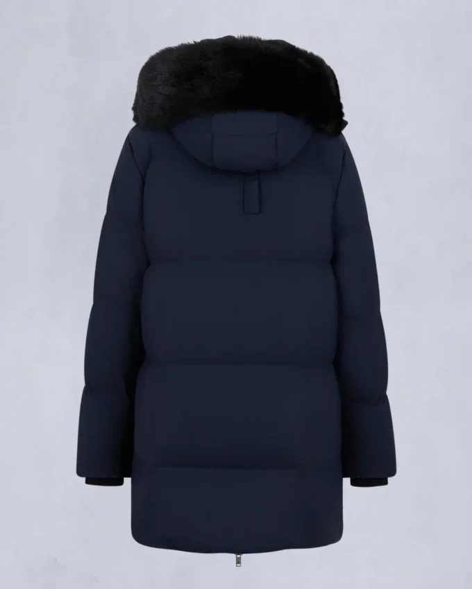 Nyluxe Chelia Shearling Trim 3Q Jacket