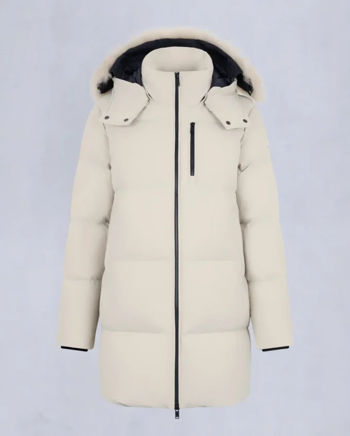 Nyluxe Chelia Shearling Trim 3Q Jacket