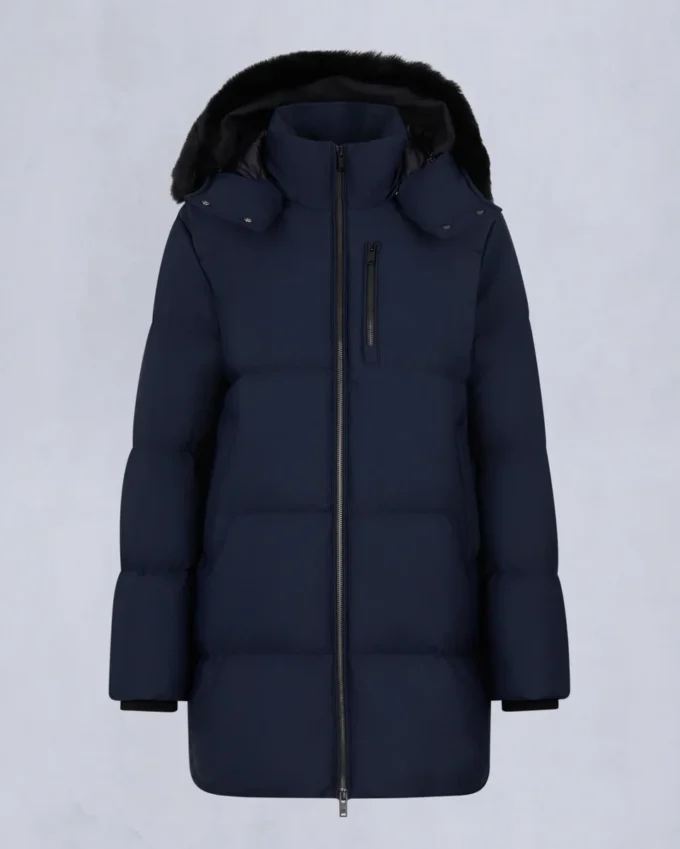 Nyluxe Chelia Shearling Trim 3Q Jacket