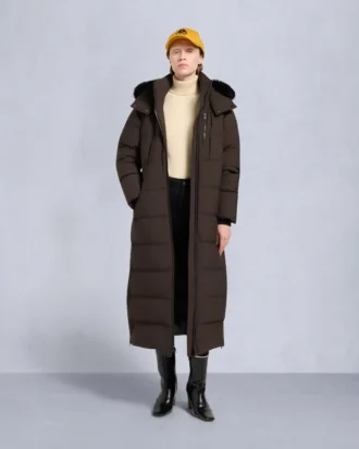 Nyluxe Chelia Shearling Trim Parka