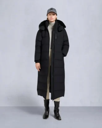 Nyluxe Chelia Shearling Trim Parka