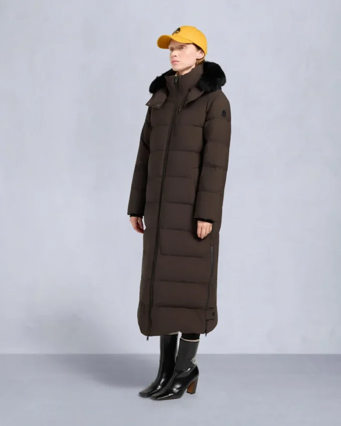 Nyluxe Chelia Shearling Trim Parka