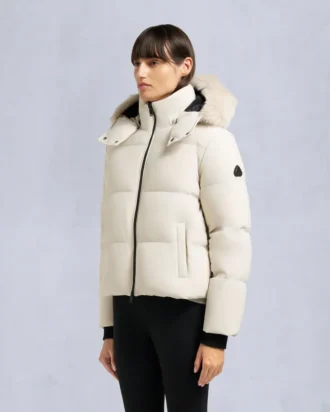 Nyluxe Misti Shearling Trim Puffer