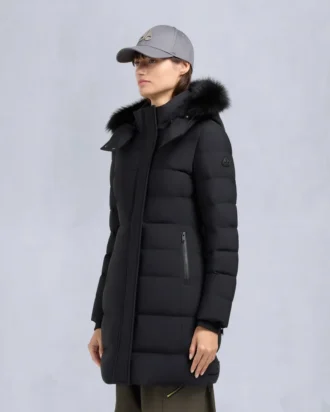Nyluxe Watershed Shearling Trim Parka