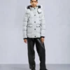 Onyx Anguille Shearling Trim Jacket