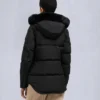 Onyx Anguille Shearling Trim Jacket