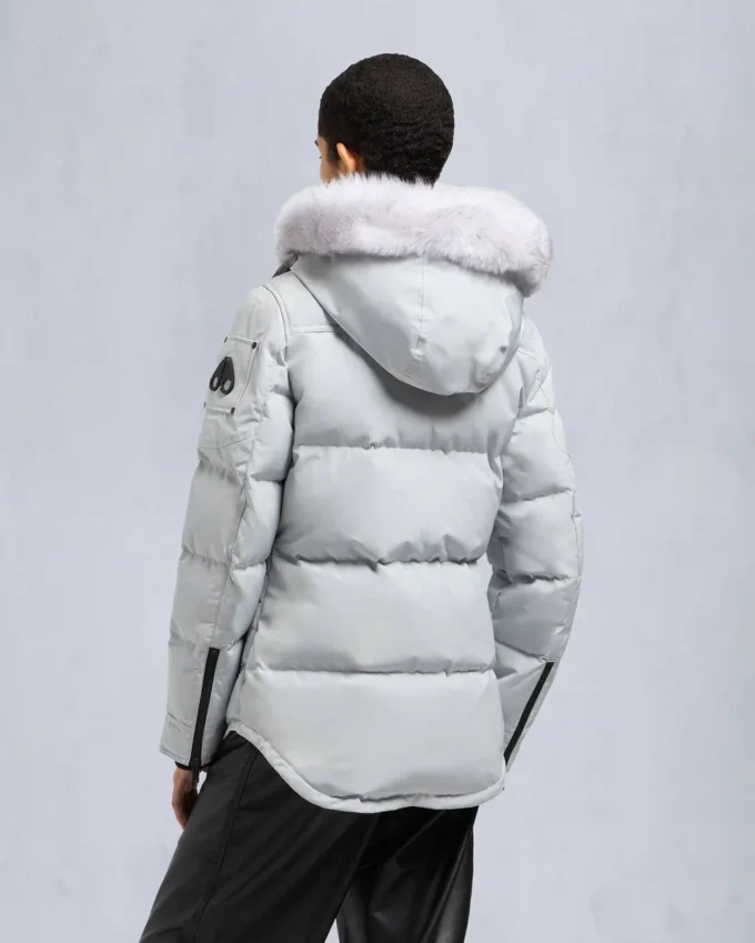 Onyx Anguille Shearling Trim Jacket