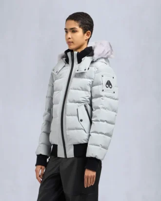 Onyx Ladriere Shearling Bomber Jacket