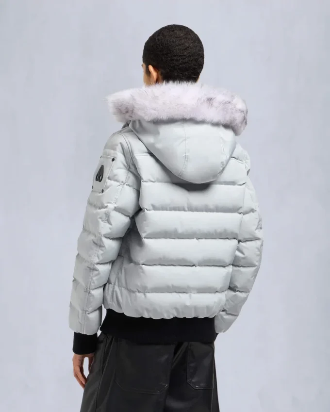 Onyx Ladriere Shearling Bomber Jacket