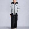 Onyx Ladriere Shearling Trim Bomber Jacket