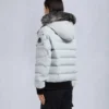 Onyx Ladriere Shearling Trim Bomber Jacket
