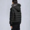Onyx Ladriere Shearling Trim Bomber Jacket