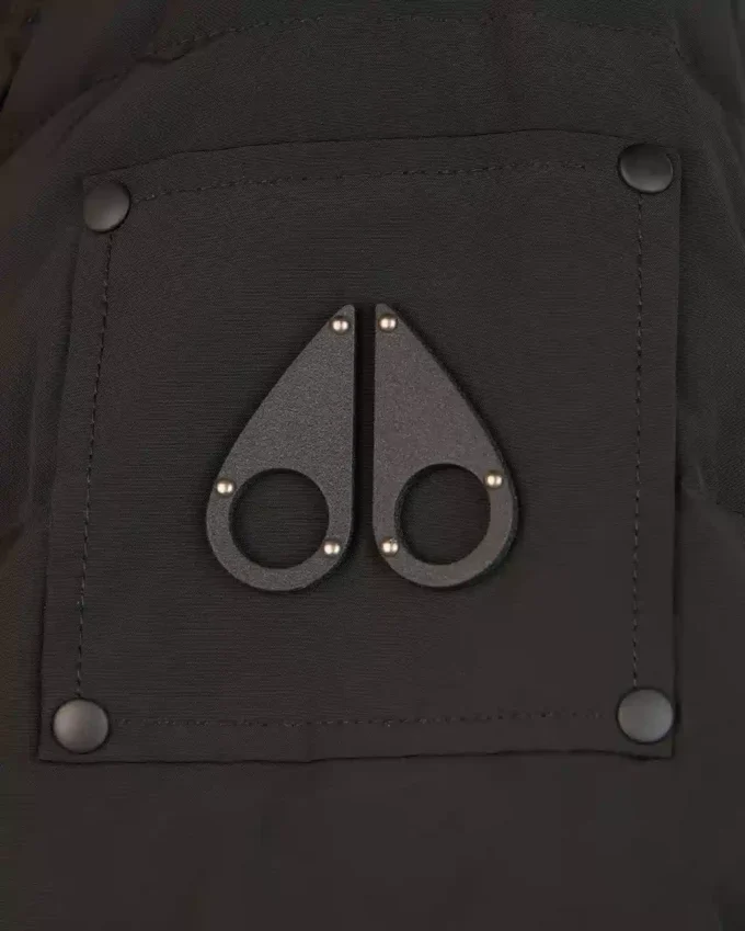 Onyx Ladriere Shearling Trim Bomber Jacket