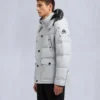 Onyx Round Island Shearling Trim Jacket
