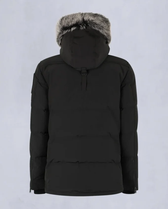 Onyx Round Island Shearling Trim Jacket