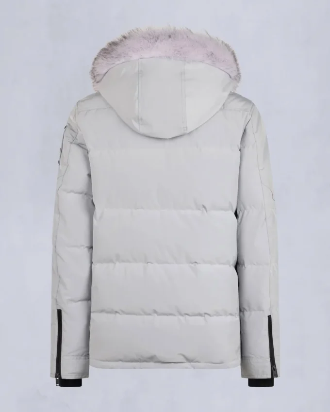 Onyx Round Island Shearling Trim Jacket