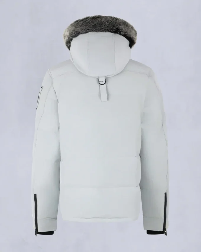 Onyx Round Island Shearling Trim Jacket